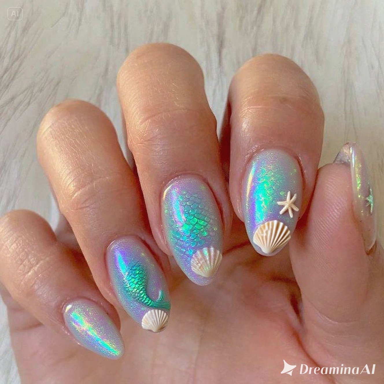 Glitter Accent Nails