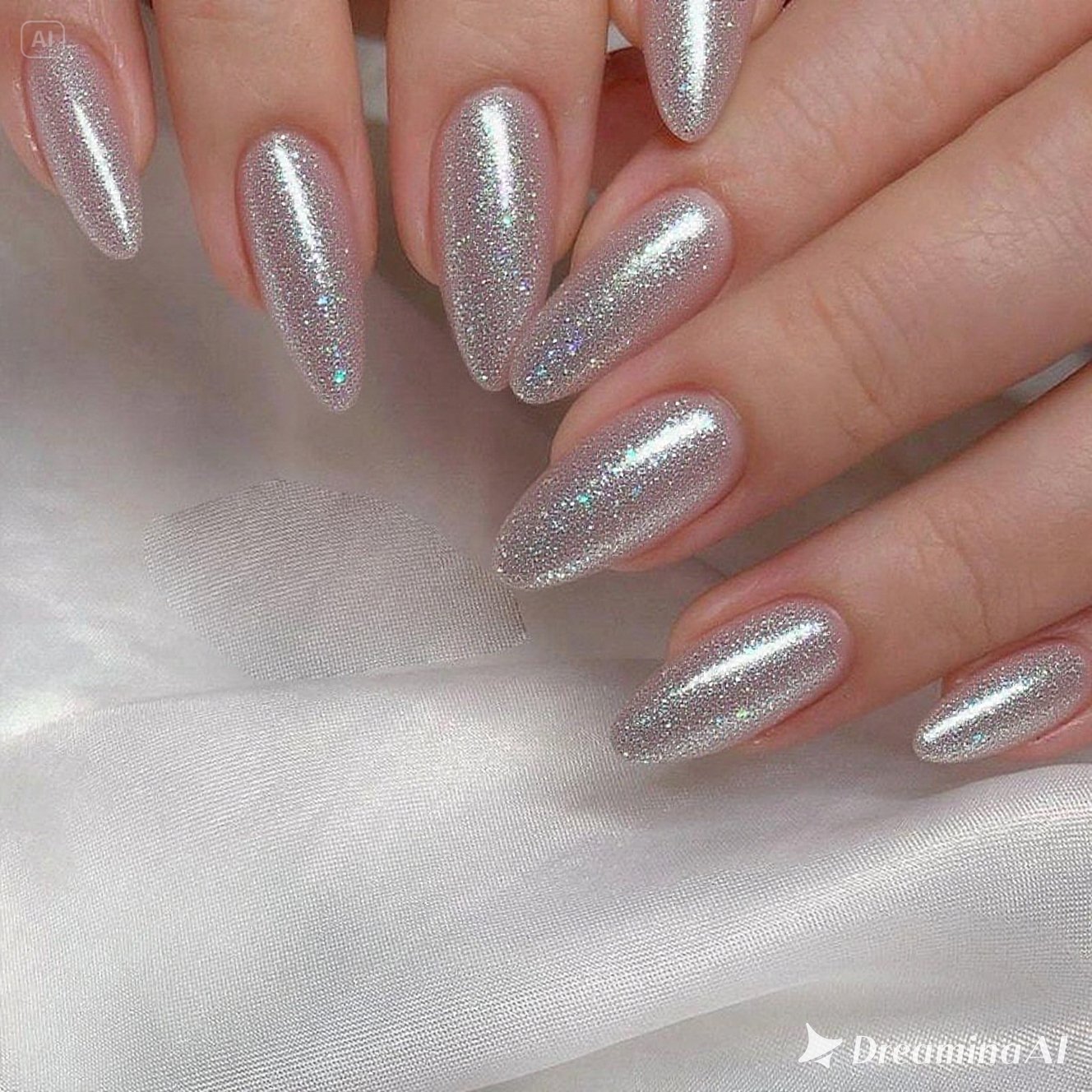 Glitter Accent Nails