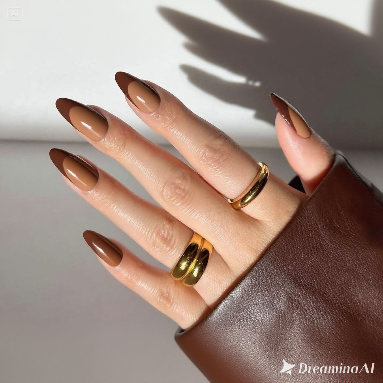 Nutmeg and Warm Brown nails 