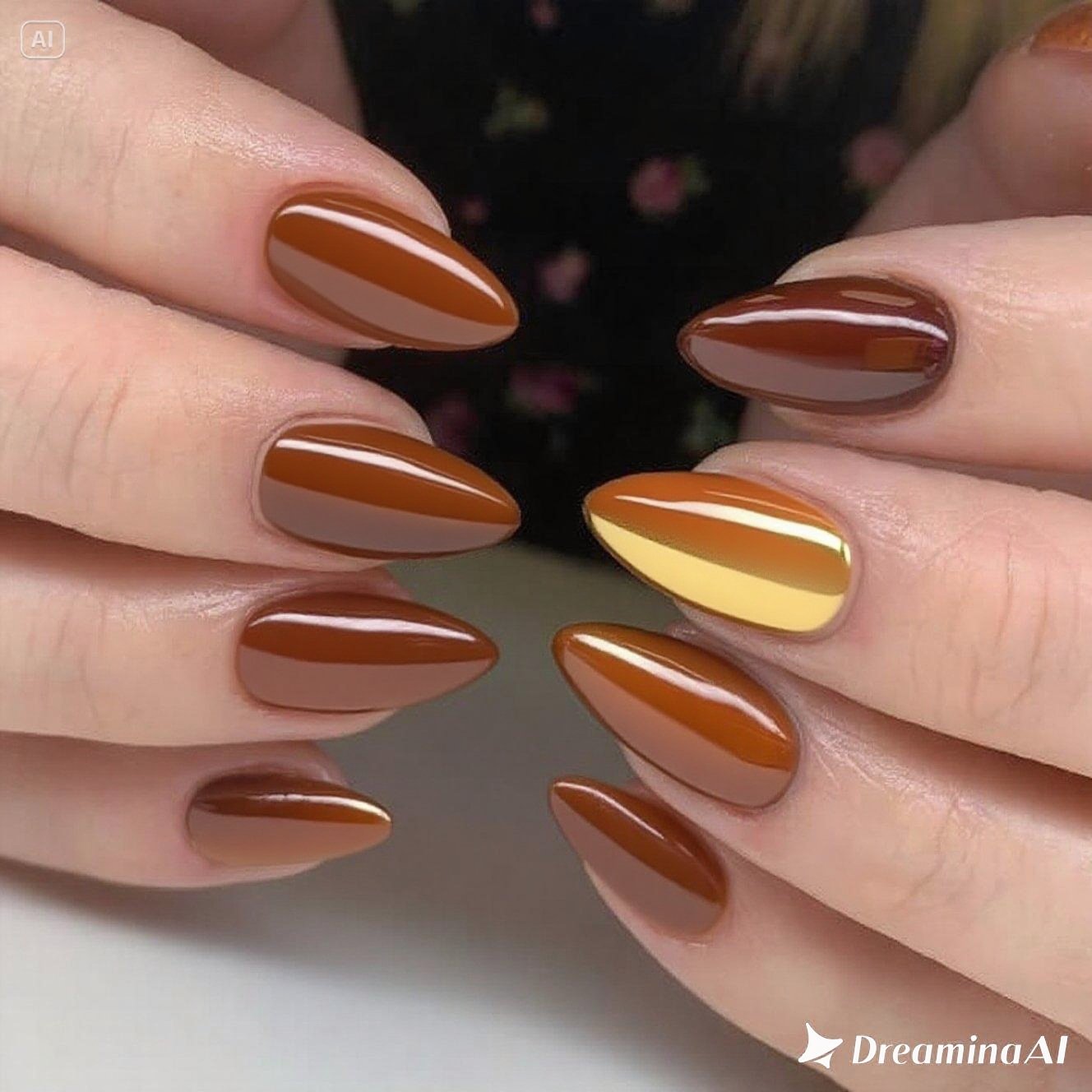 Nutmeg and Warm Brown nails 