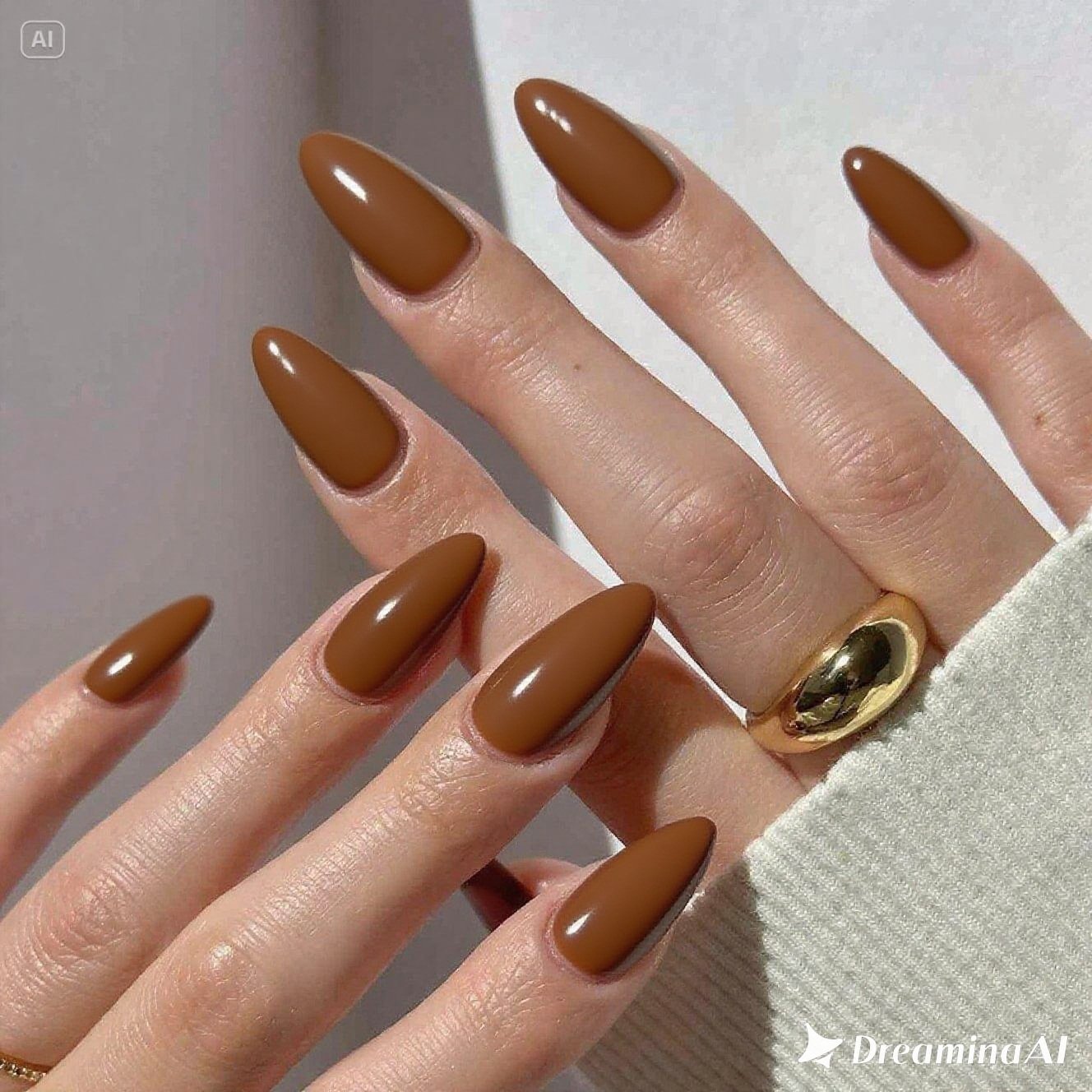 Nutmeg and Warm Brown nails 