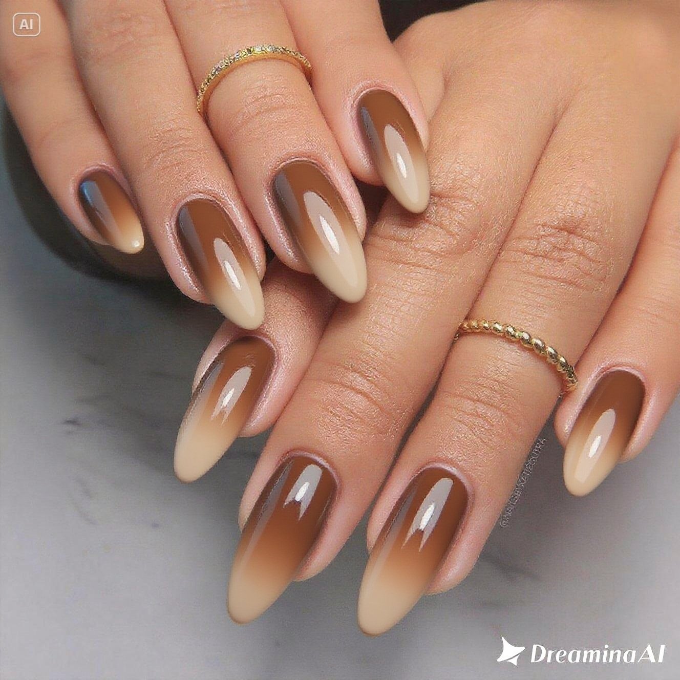 Nutmeg and Warm Brown nails 