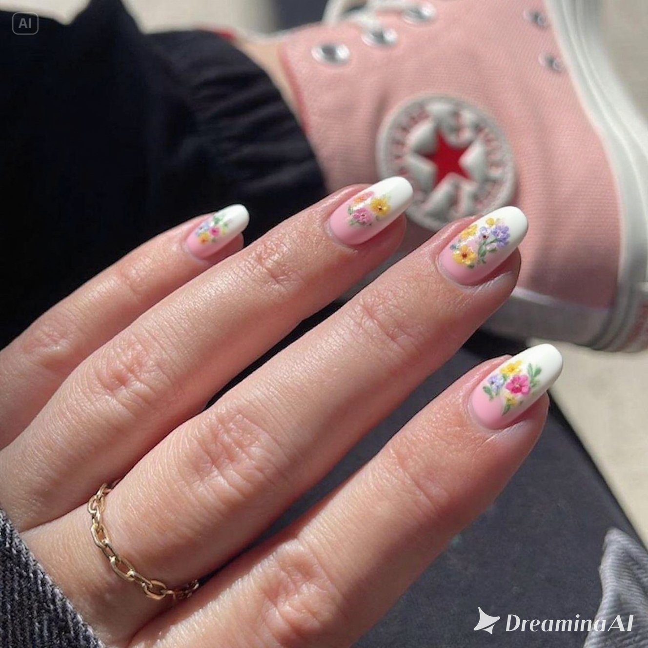 Floral Birthday Nails