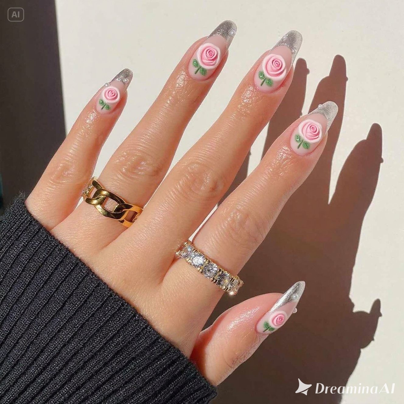 Floral Birthday Nails
