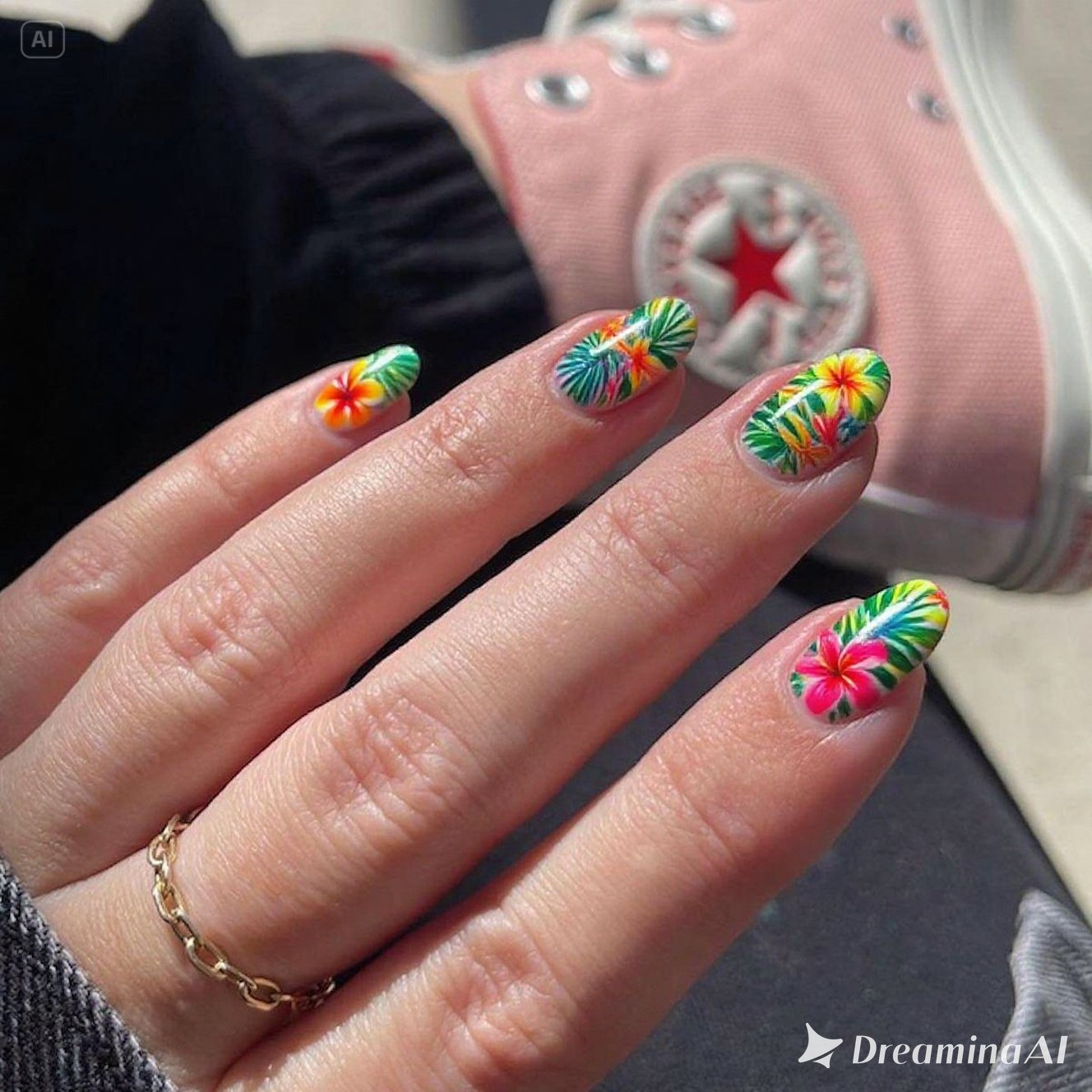 Floral Birthday Nails
