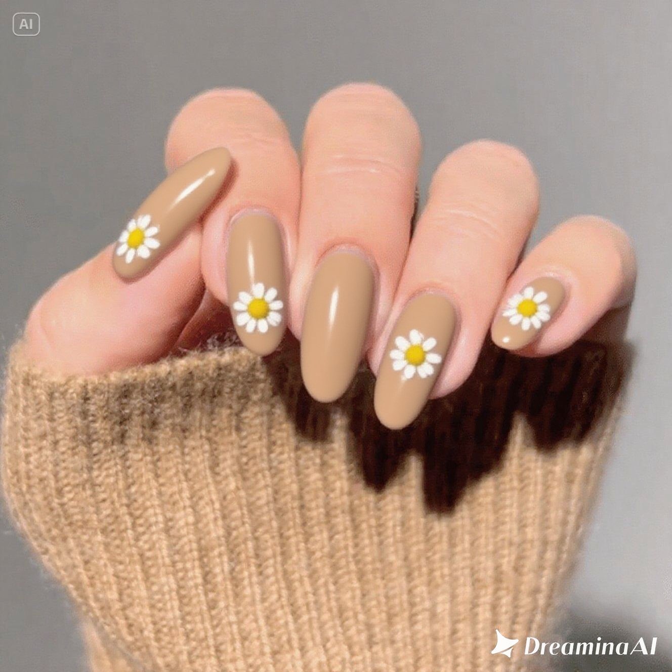 Latte Glow Nails