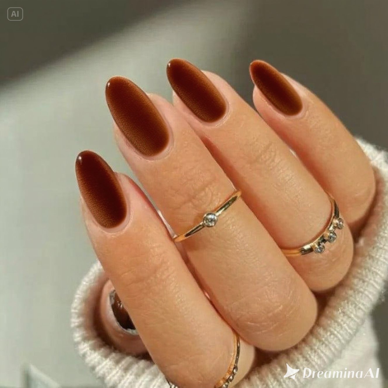 Rust Velvet Nails