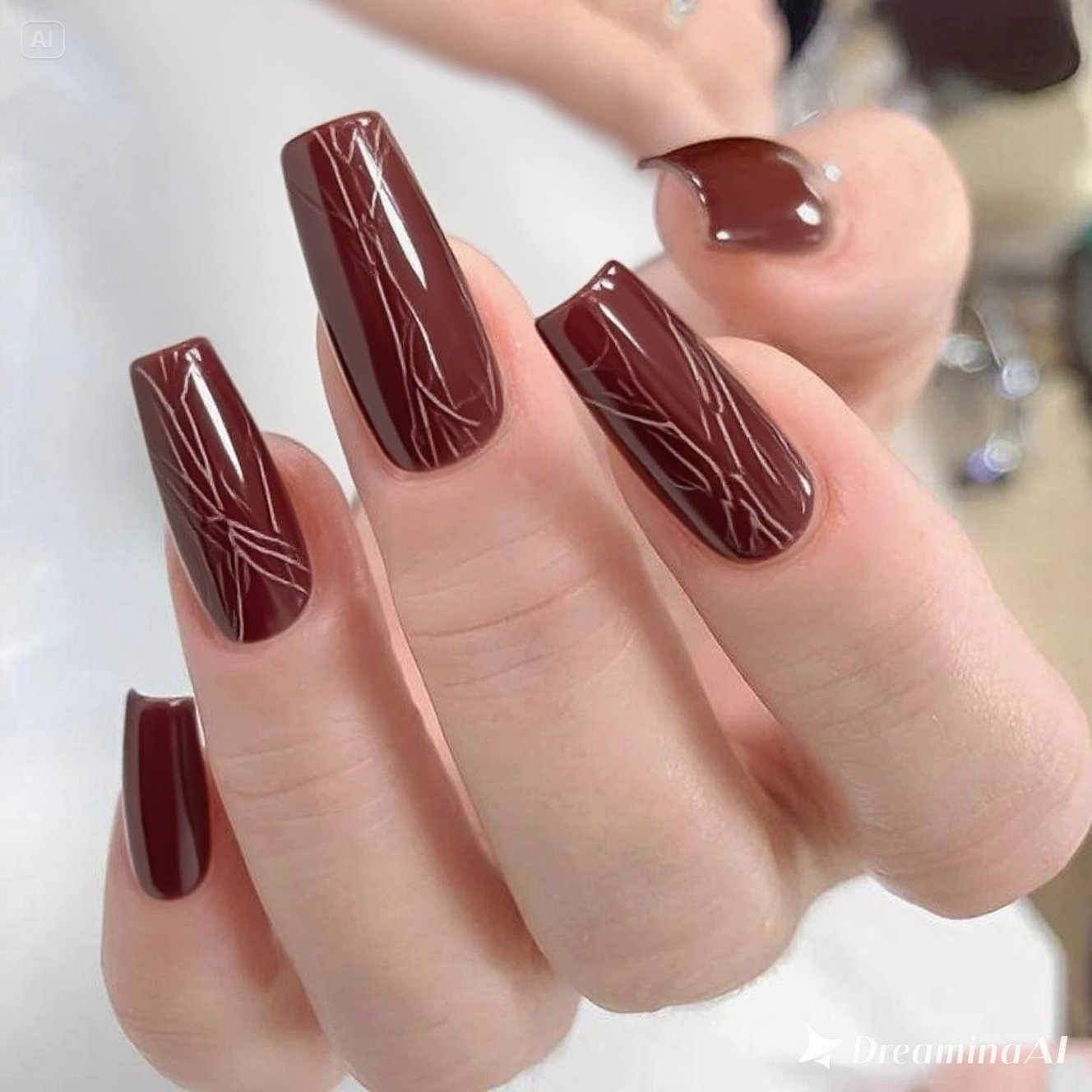 Rust Velvet Nails