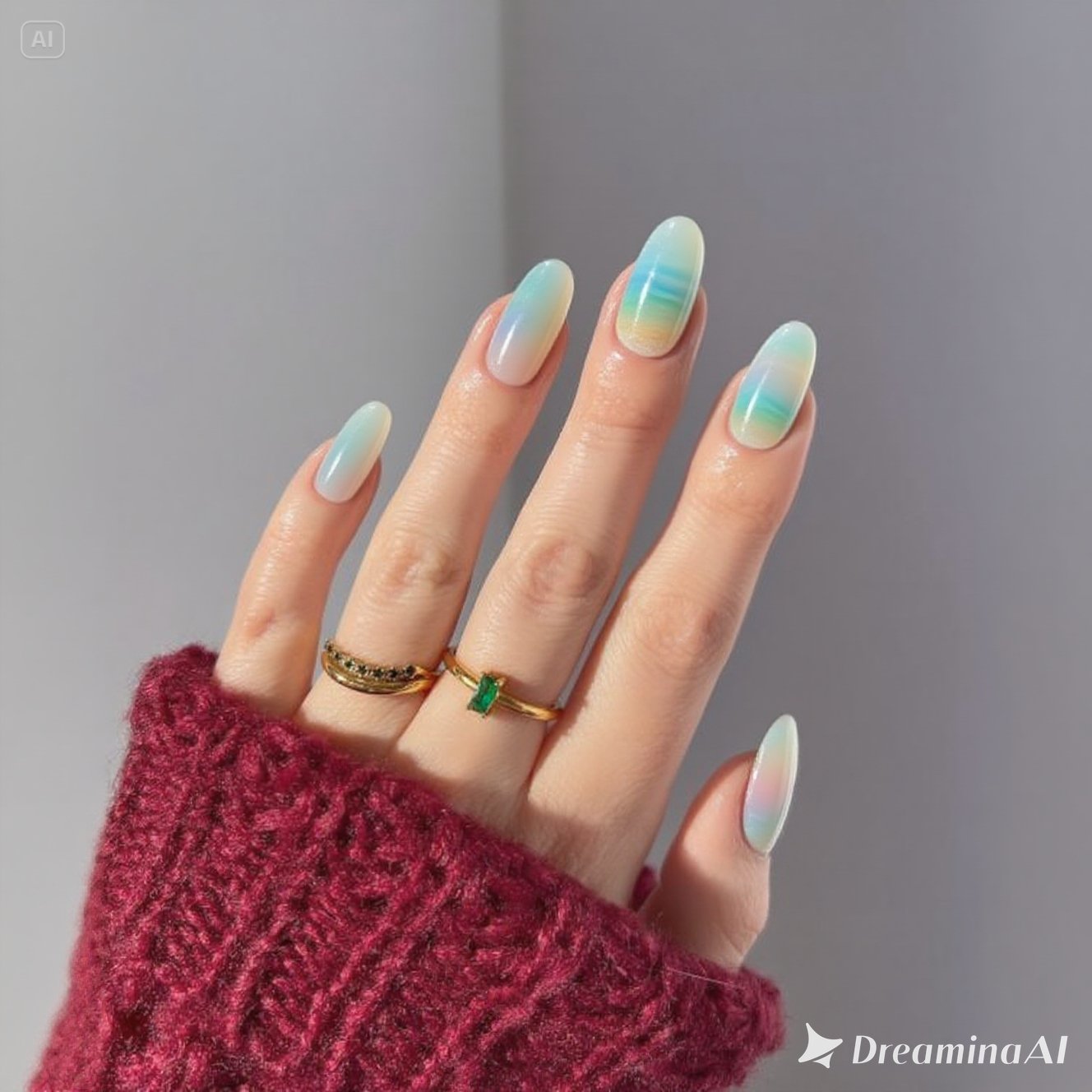 Beachy Waves Nails