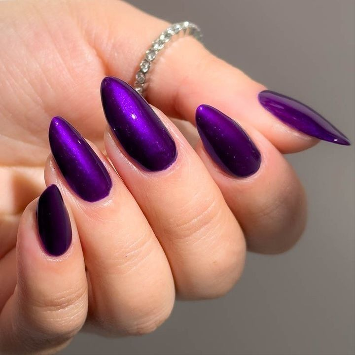 Velvet and Cat Eye Nails