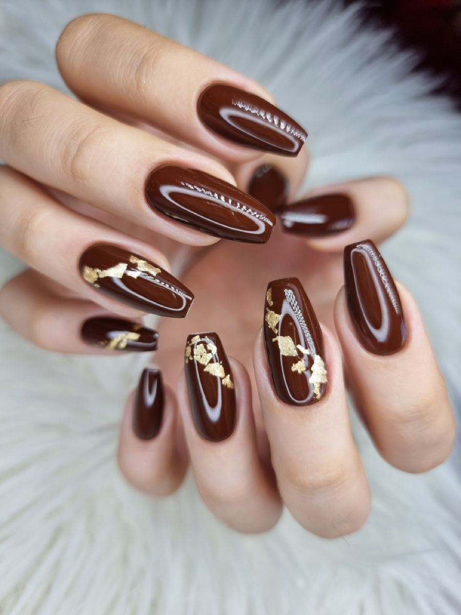 Latte Glow Nails