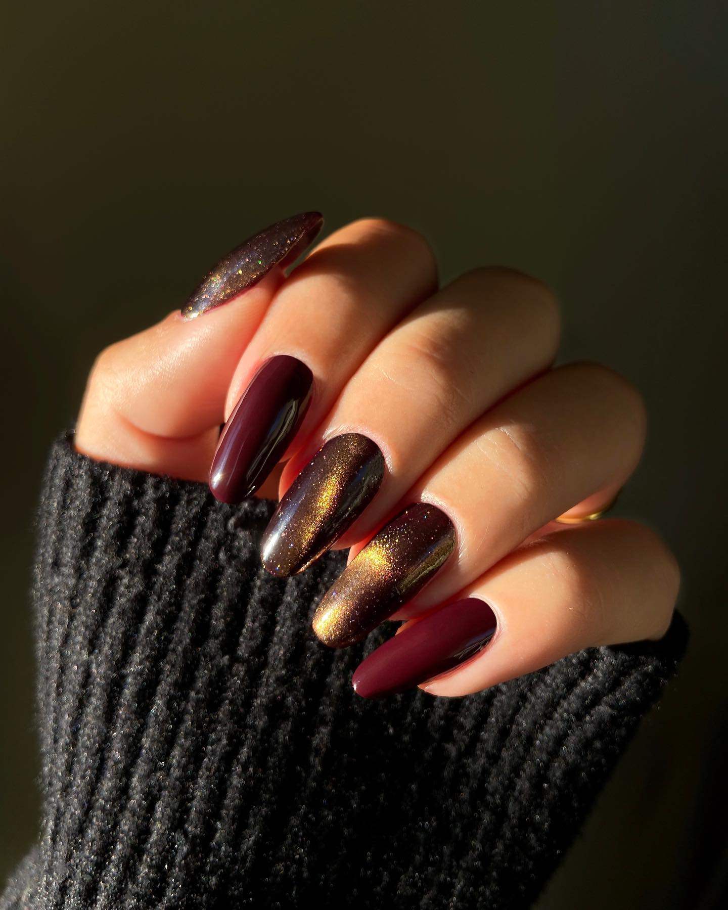 Vampy dark shades nails