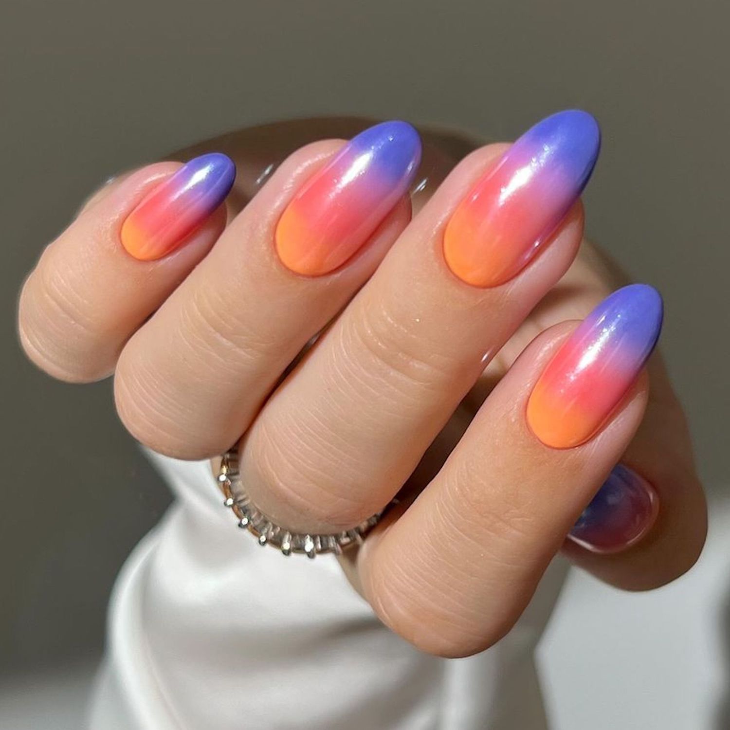 Tropical Dusk Aura Nails