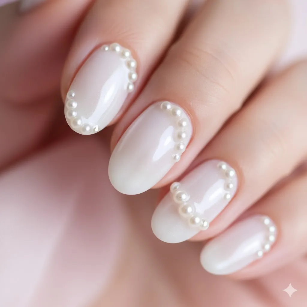 Milky Pearl Nails