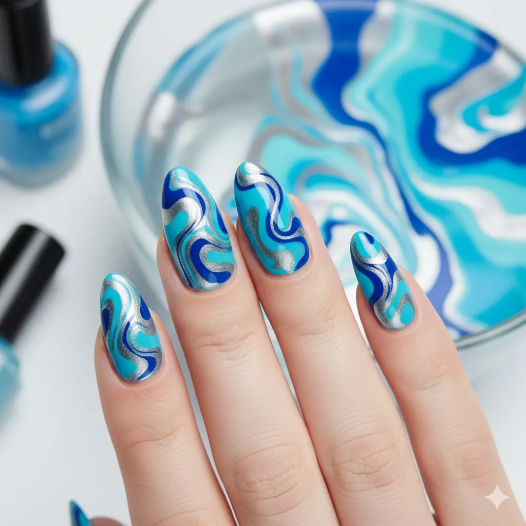 Aquarius Season Nail