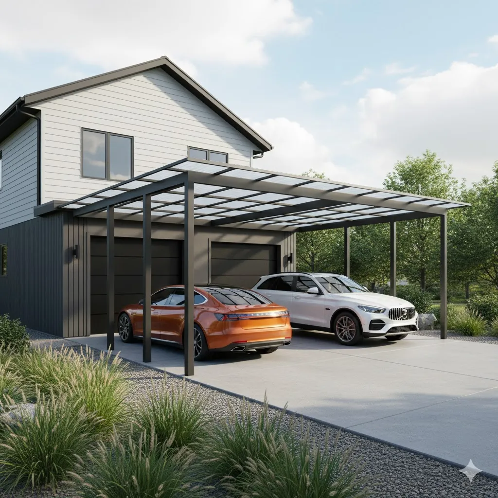 Aluminum Carport with Polycarbonate Roof