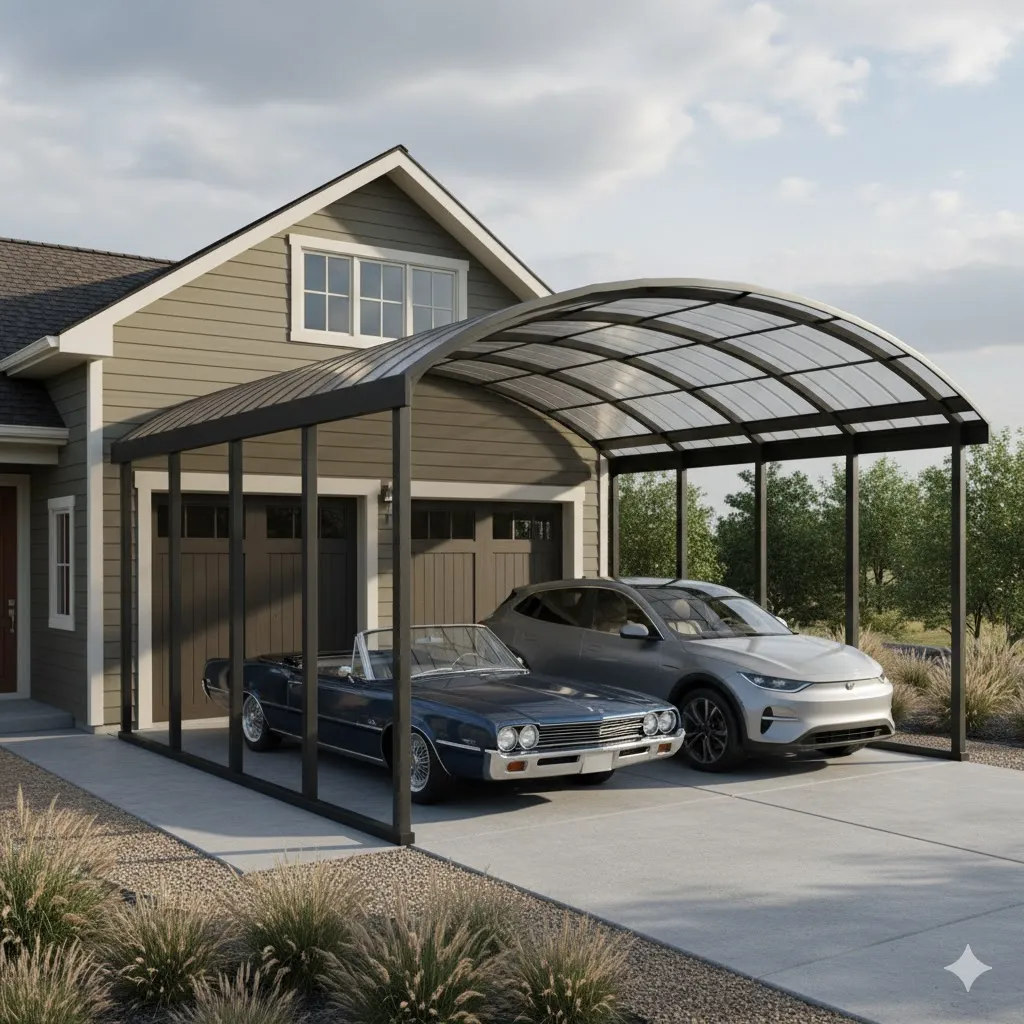 Attached Metal Carport
