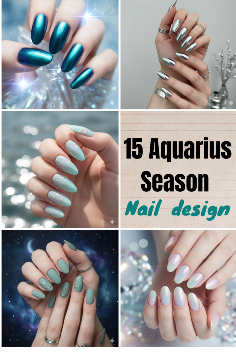 15 Aquarius Season Nail Ideas, From Metallic Tips to Chrome Shifts