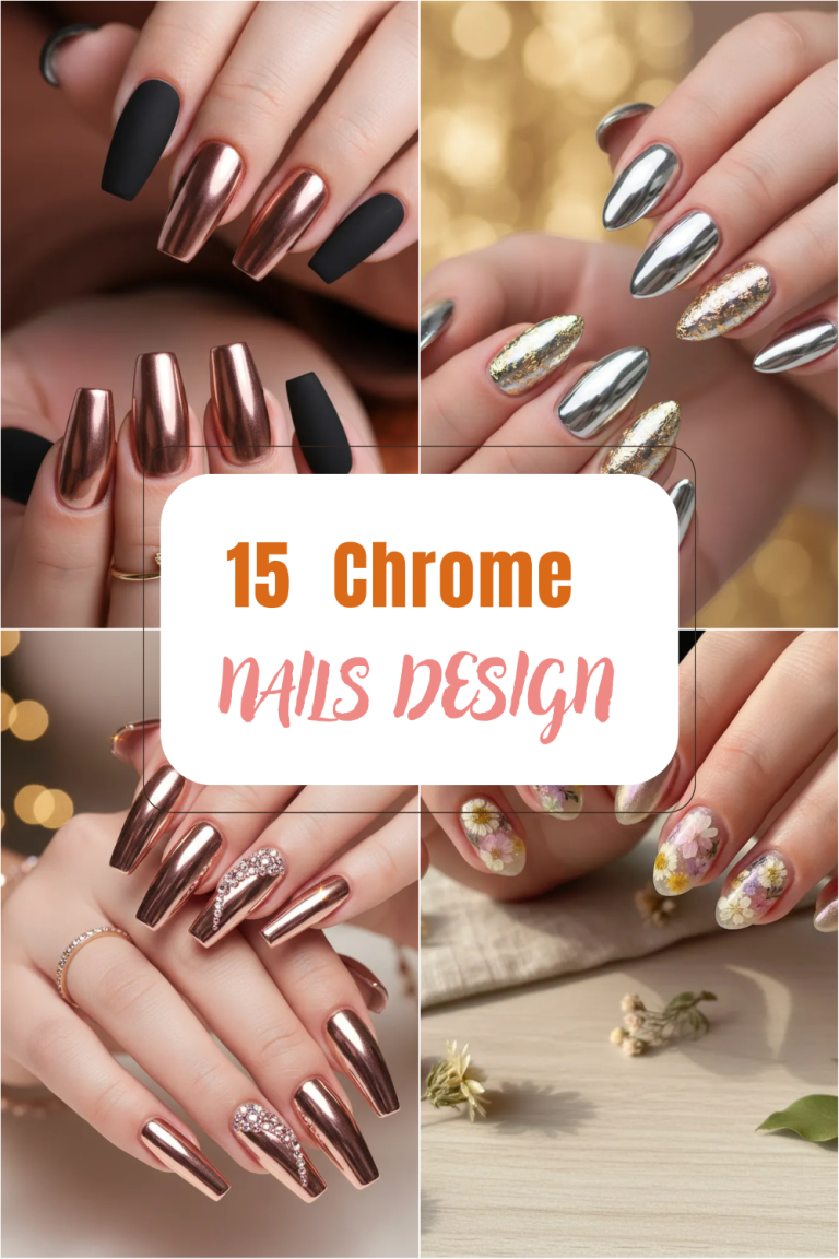 15 Chrome Manicure Nails Ideas for October With Show stopping Shimmer