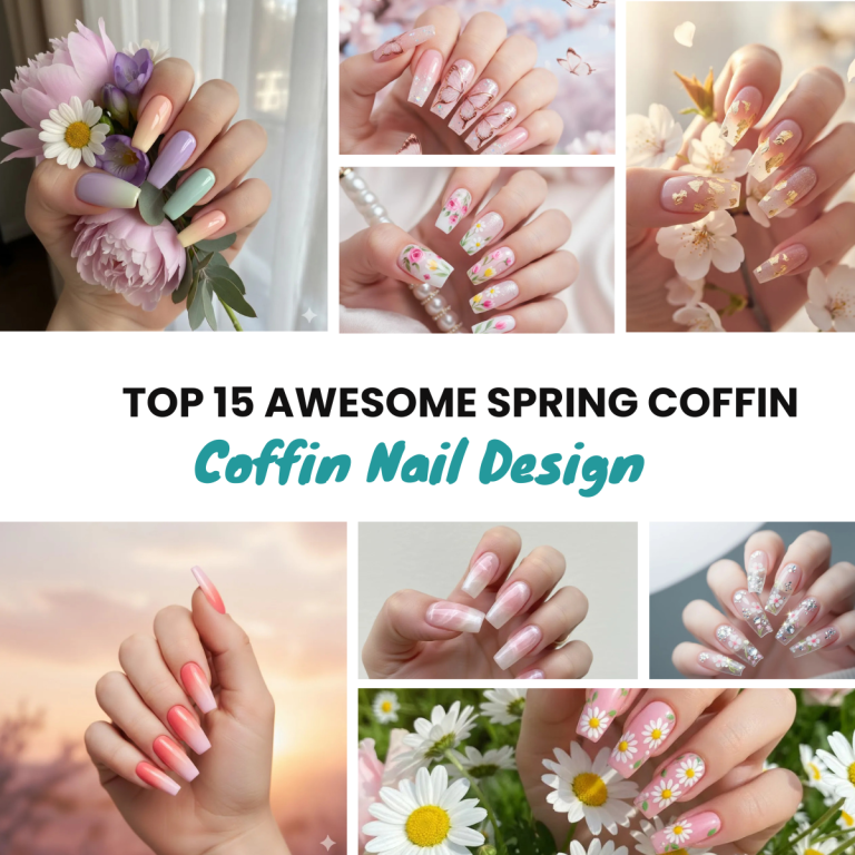 Top 15 Awesome Spring Coffin Nail Designs and Ideas