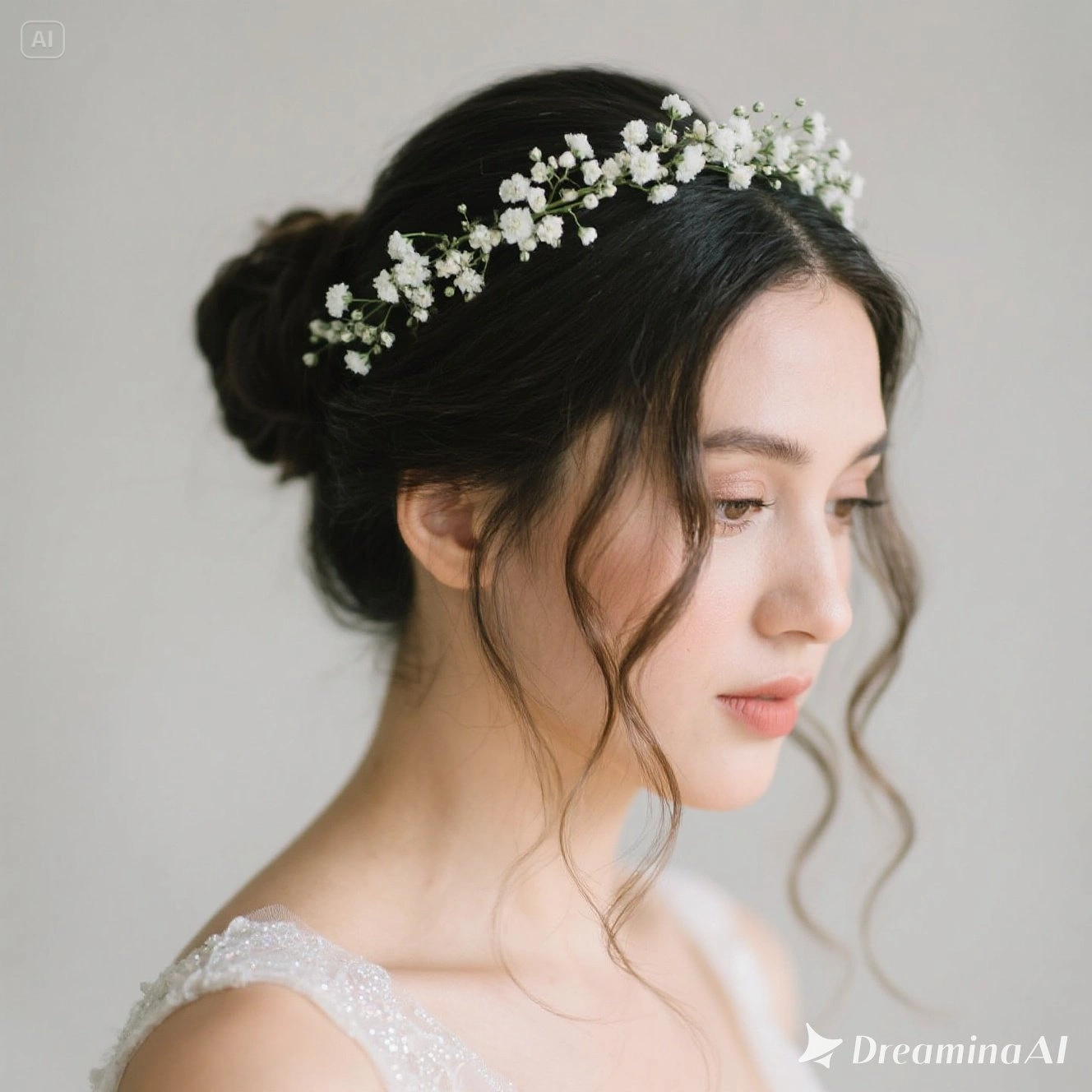 Bridal Hairstyles with Baby’s Breath