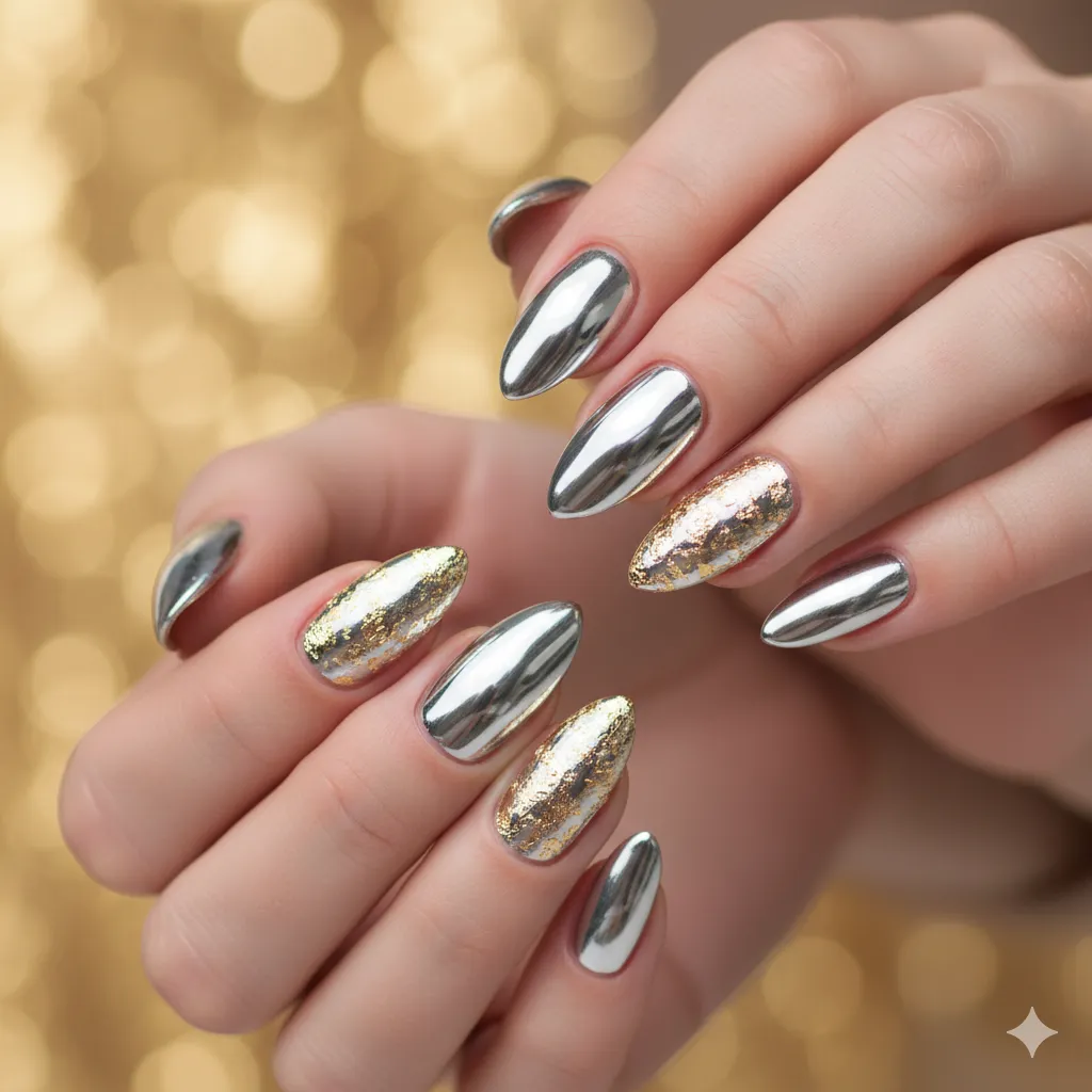 Chrome Manicure Nails