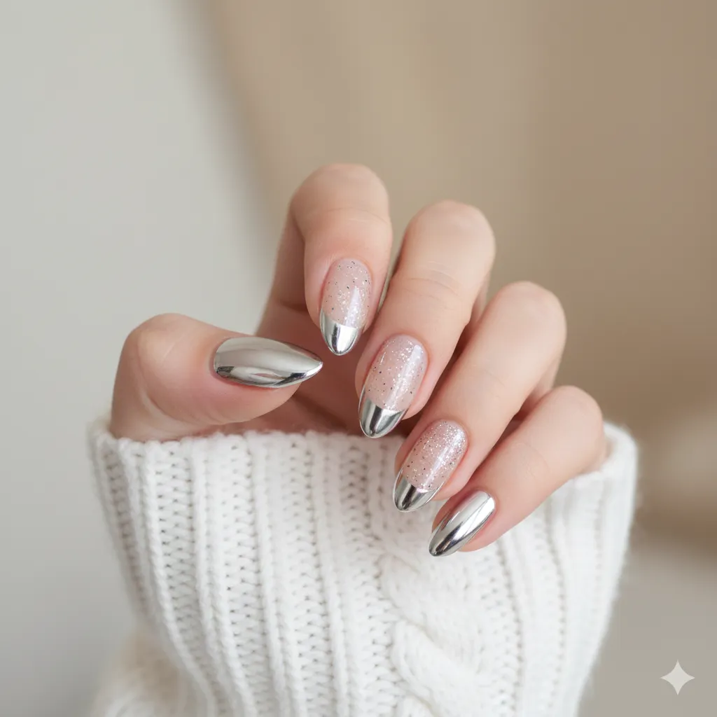 Chrome Manicure Nails