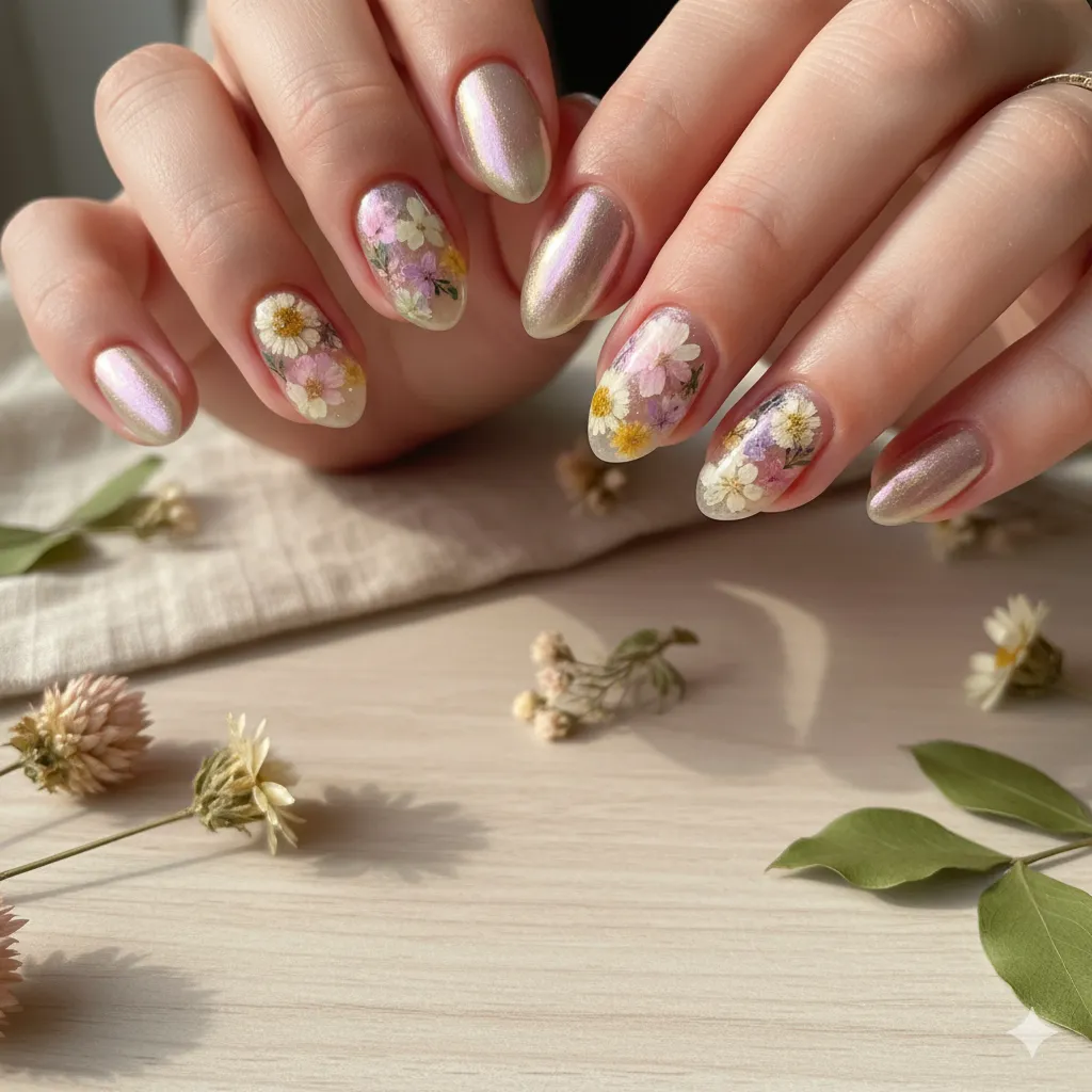 Chrome Manicure Nails