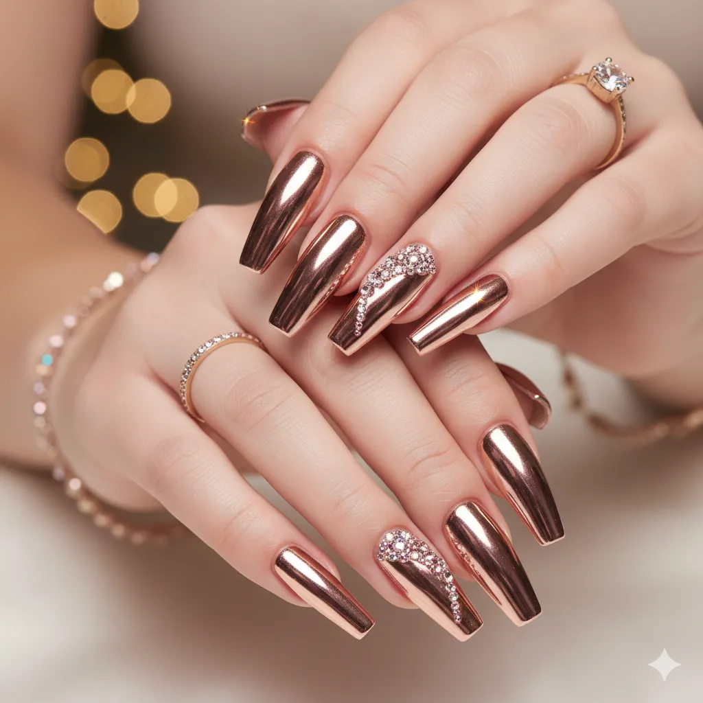 Chrome Manicure Nails