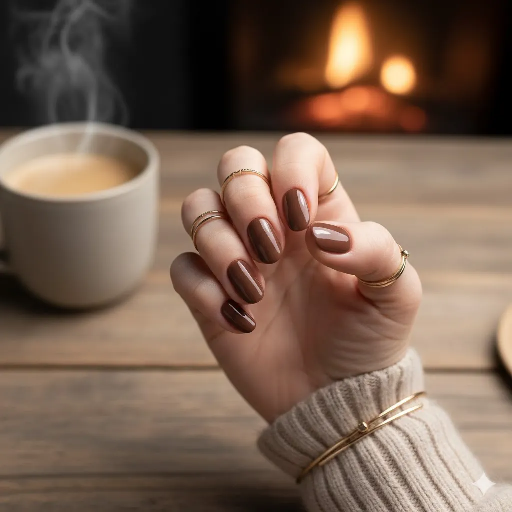 Cherry Mocha Nails