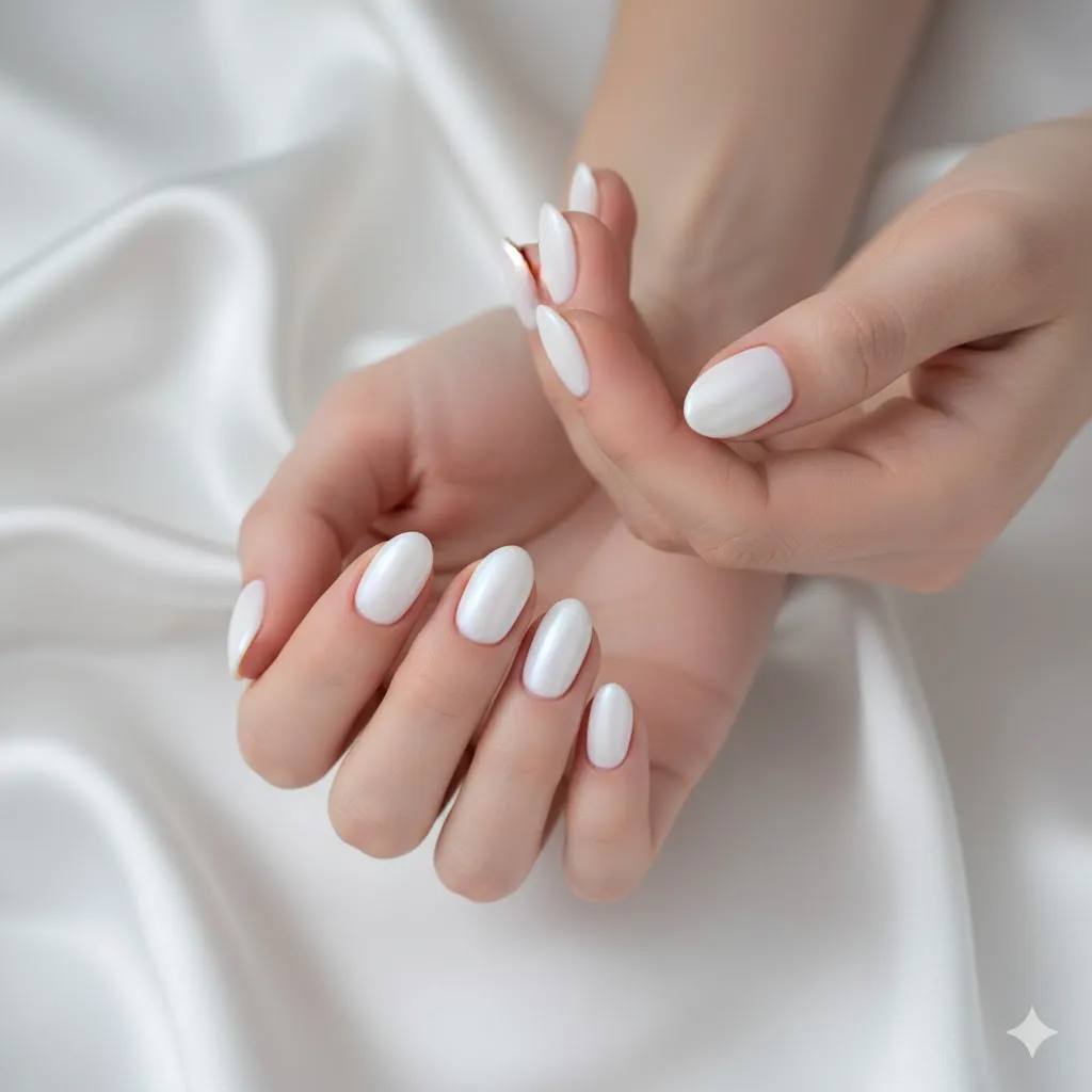 Milky Pearl Nails