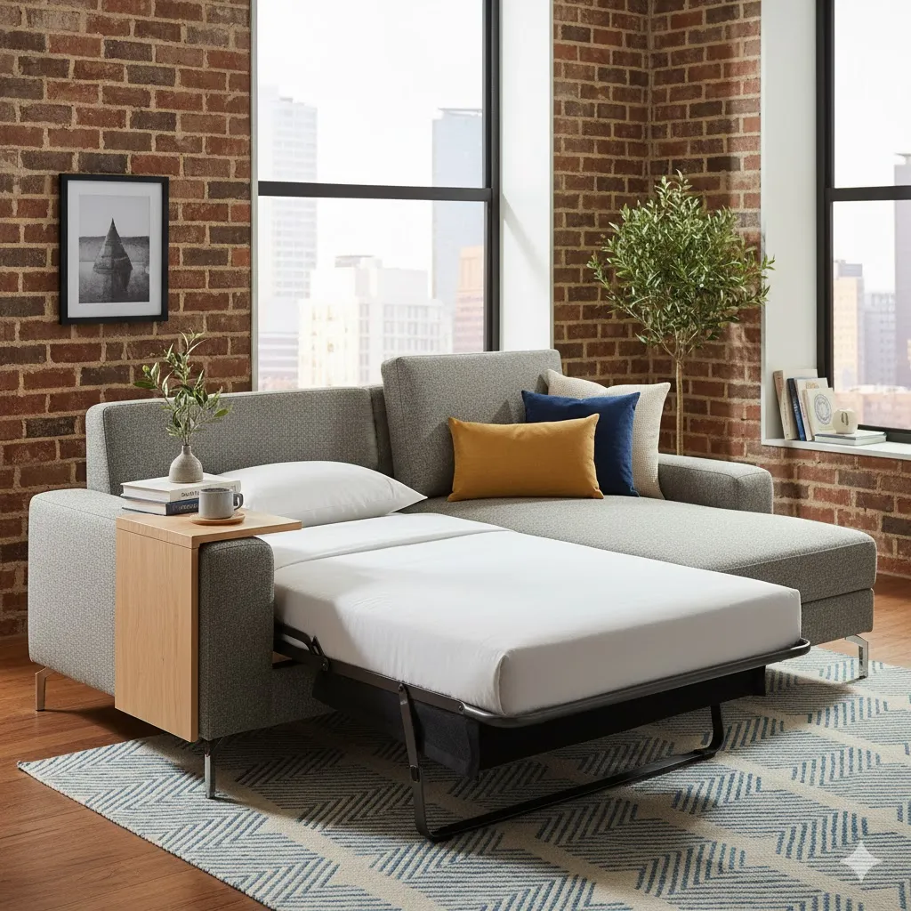 Compact Convertible Sofa Bed