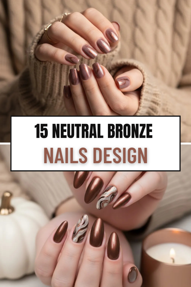 15 Neutral Bronze Nails : The Chic Fall Trend You’ll See Everywhere This Season