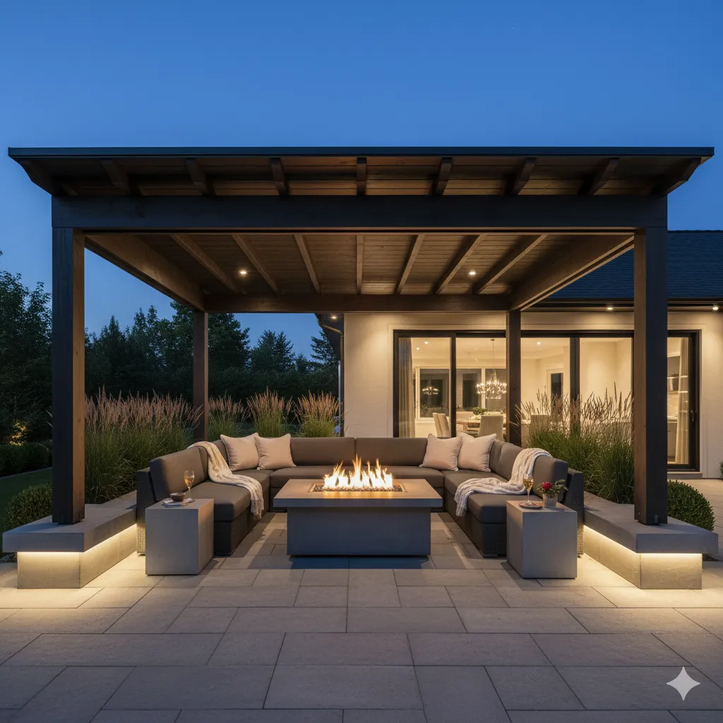 Covered Firepit Area