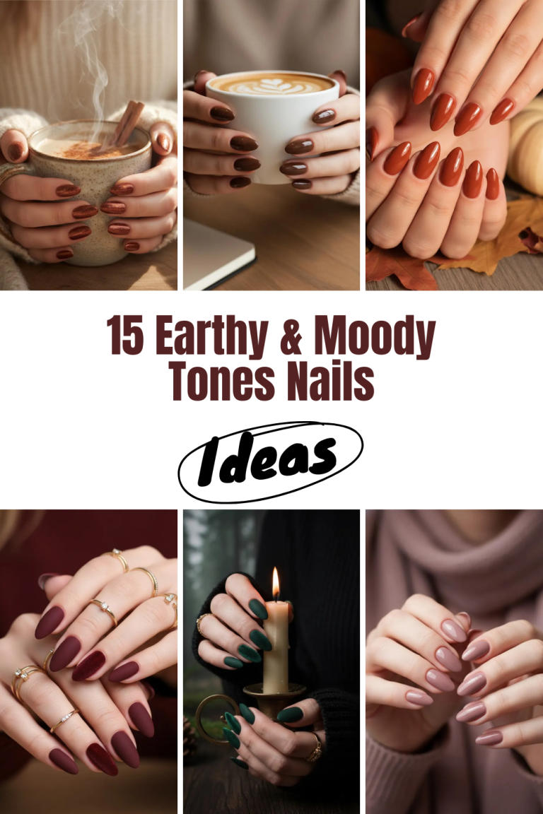 15 Earthy & Moody Tones Nails : The Hottest Color Trend for October 2025