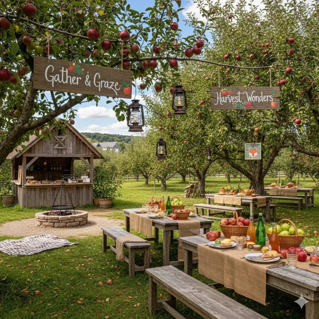 Create a Rustic Orchard Picnic Area