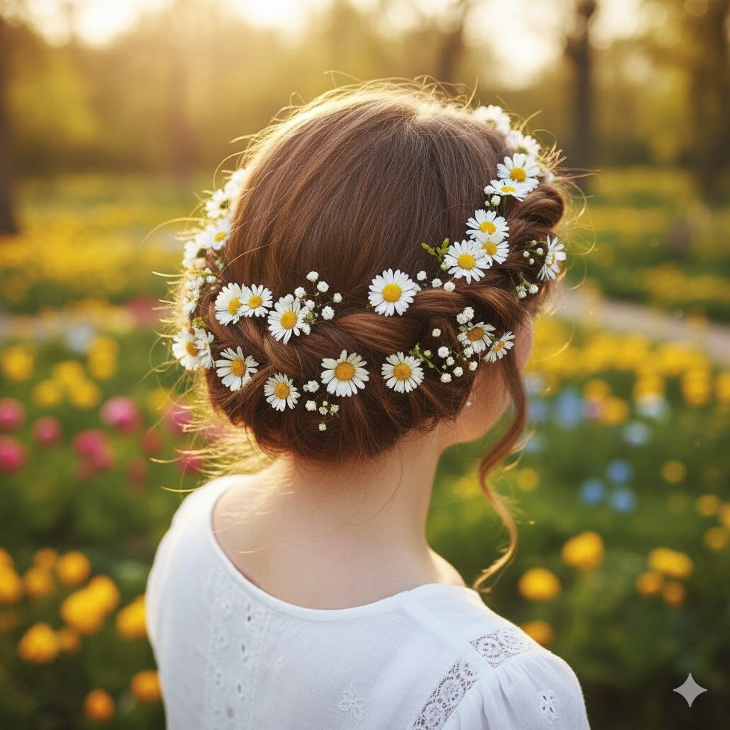 Hairstyles with Flower Headpieces