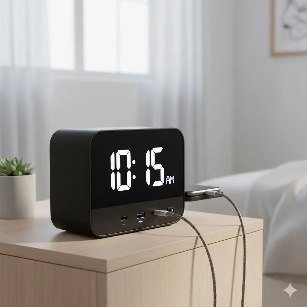 Digital Clocks with USB Switch Ports