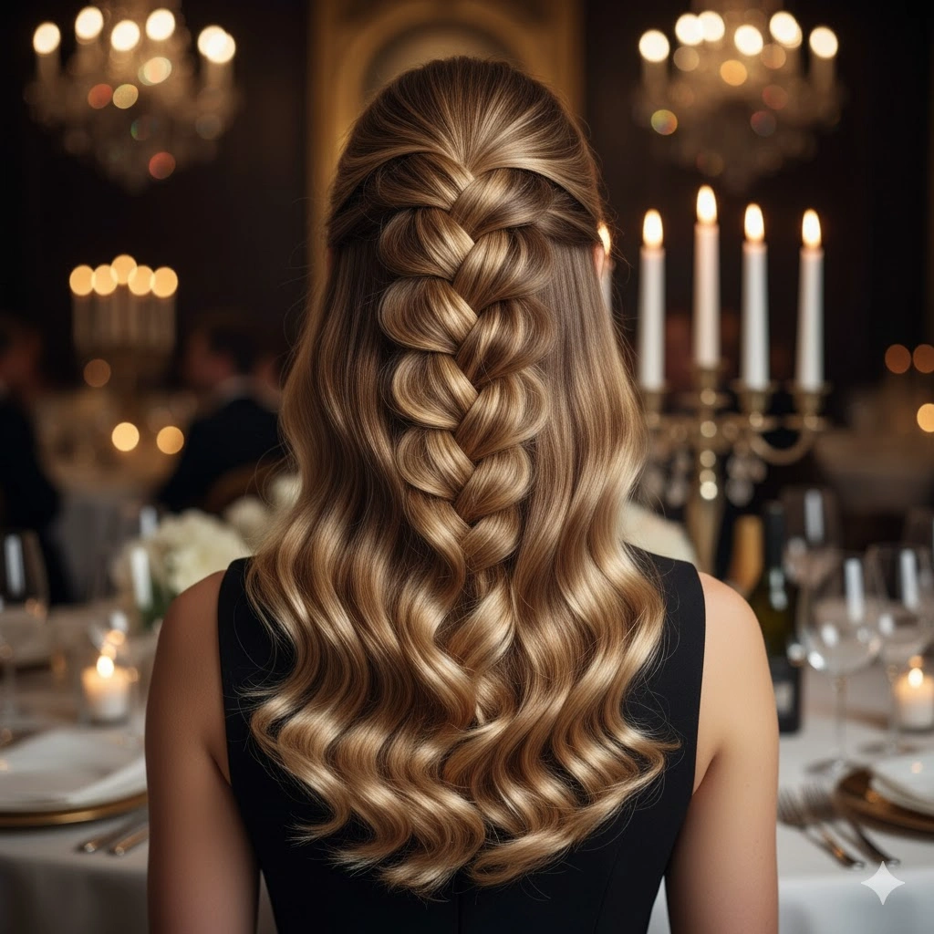Loose Curls with Braided