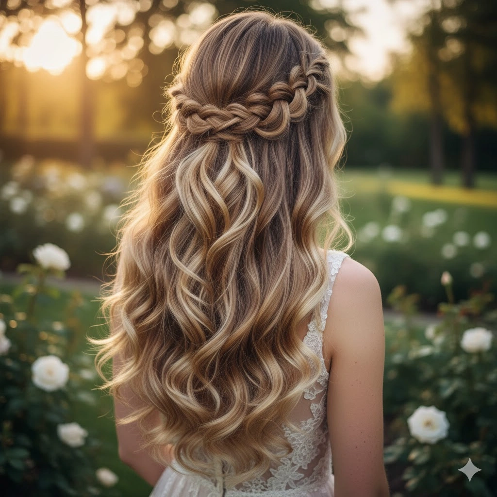 Loose Curls with Braided