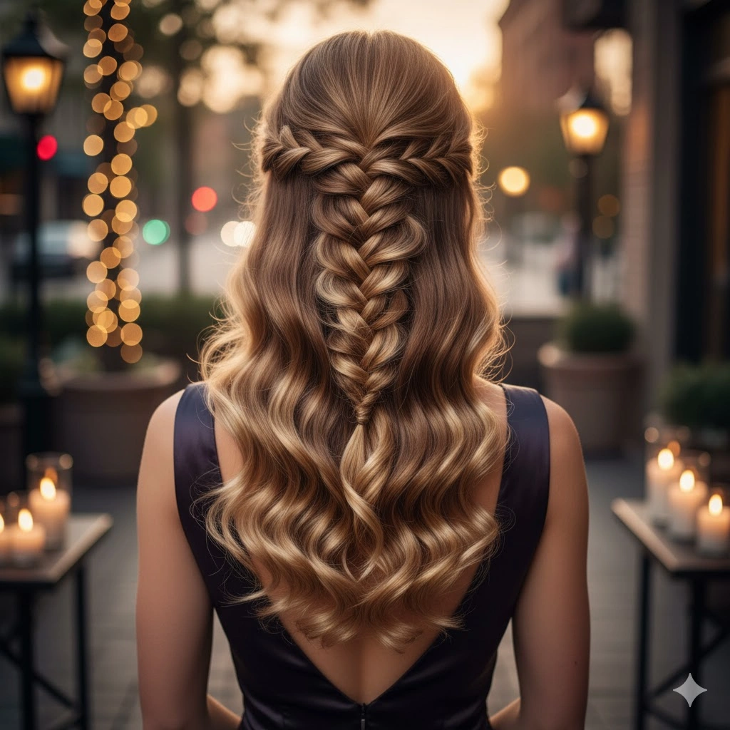 Loose Curls with Braided
