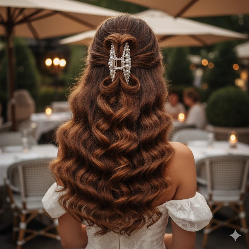 Claw Clip Half-Up Styles for Long Hair