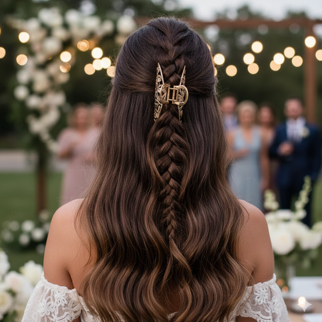 Claw Clip Half-Up Styles for Long Hair