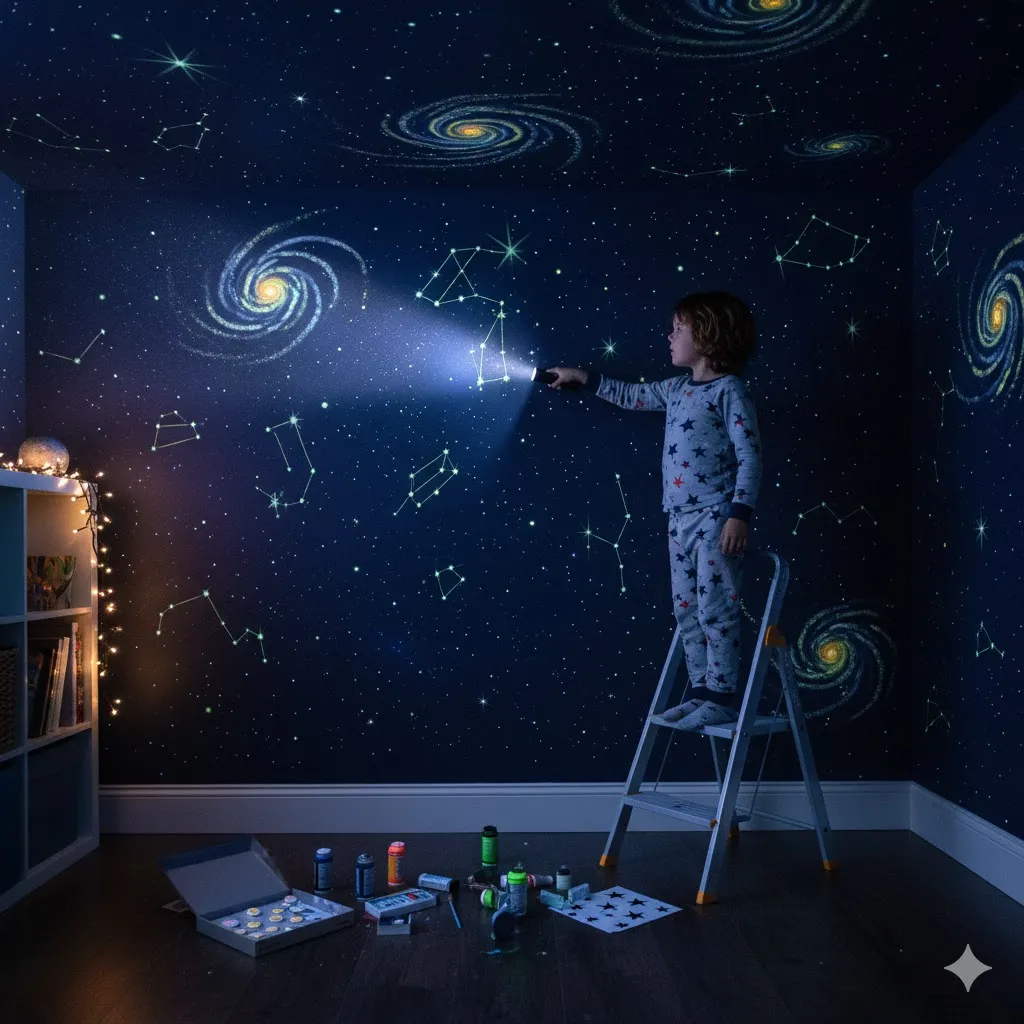 Glow-in-the-Dark Galaxy Art