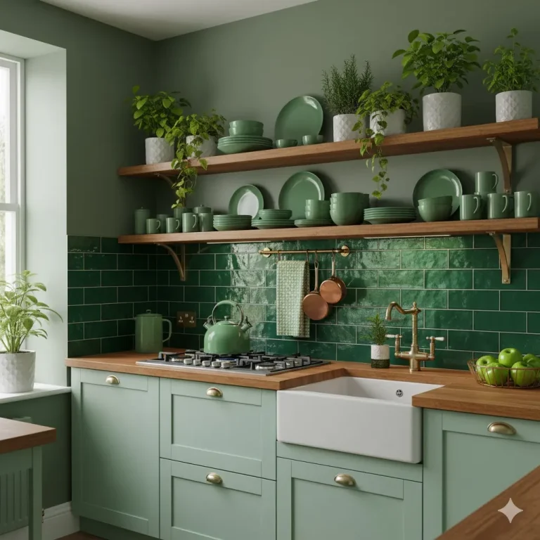 Green Decor to Make Kitchen Cozy