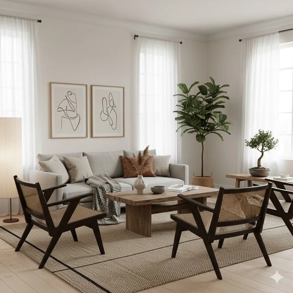 Japandi Living Room Ideas