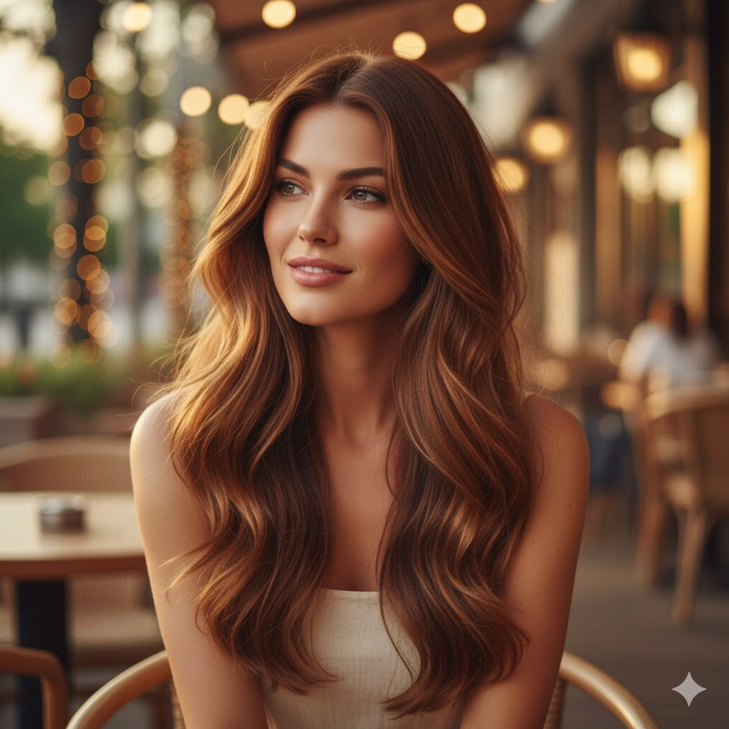 Chestnut Brown hairstyle 