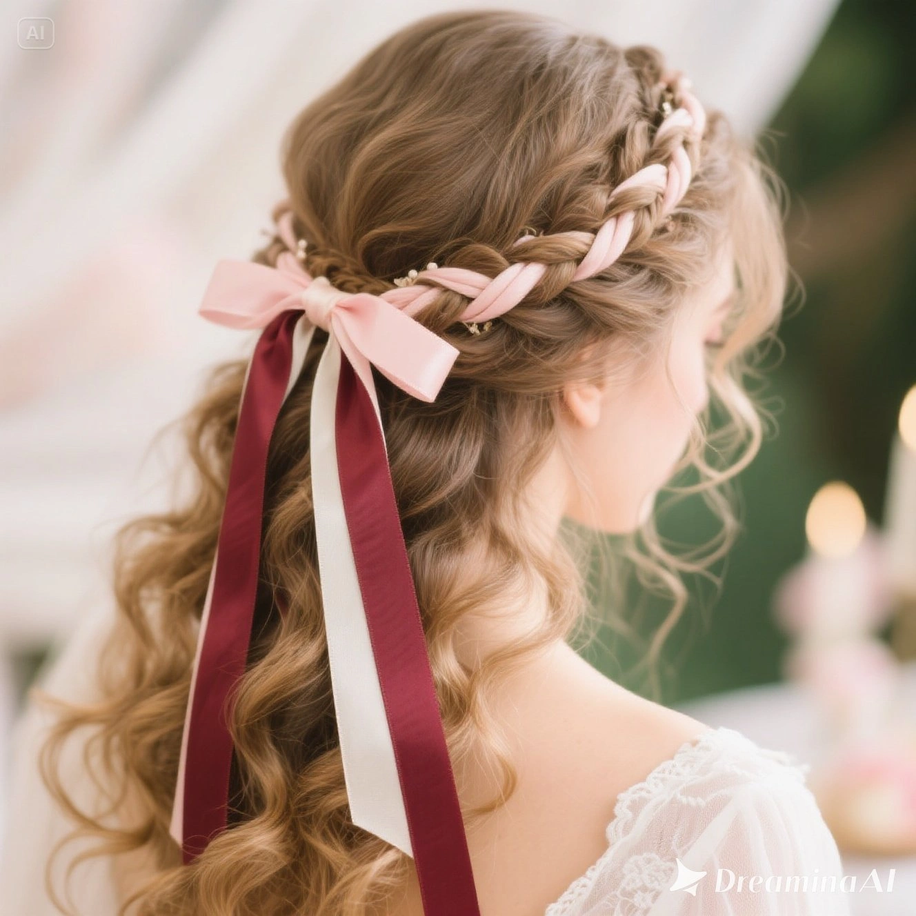 Loose Curls with Braided