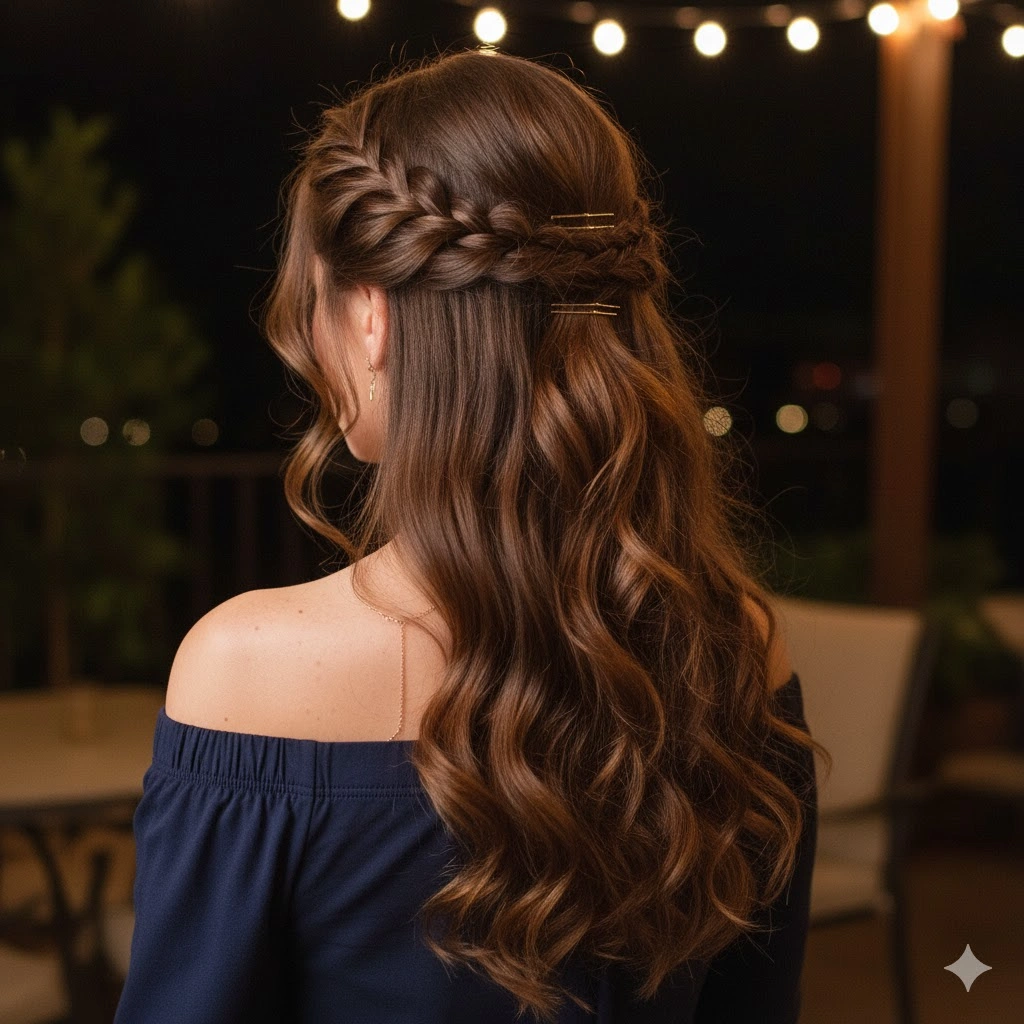 Loose Curls with Braided