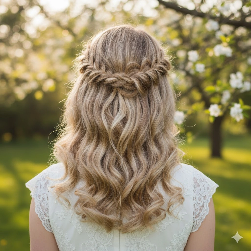 Loose Curls with Braided